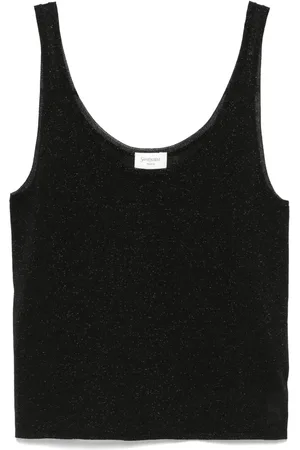 Saint Laurent Stickad topp i lurex