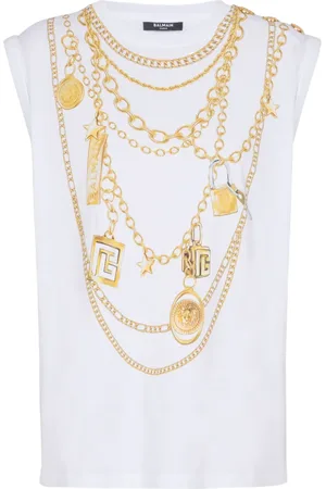 Balmain Collier väst med tryck