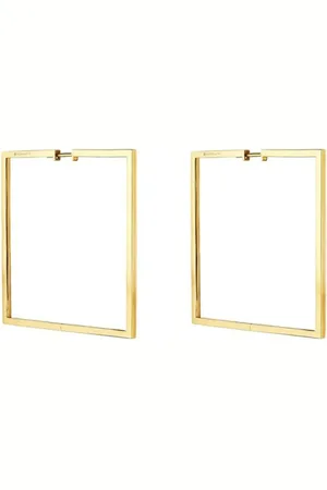 Cadar Foundation fyrkantiga hoops i 18K gult guld