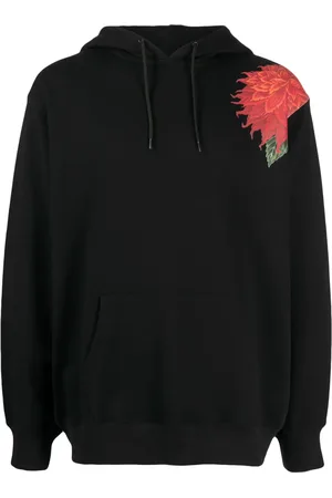 YOHJI YAMAMOTO Blommig hoodie