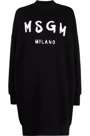 Msgm Tröjklänning med penselmålad logotyp