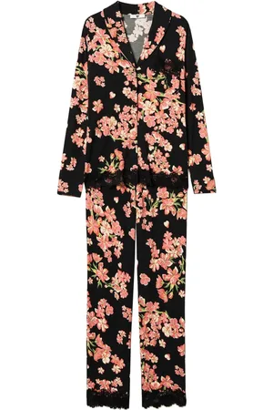 Twin-Set Mannish pyjamas med spetskant