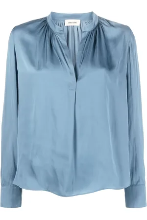 Zadig & Voltaire Tink satinblus med kinakrage