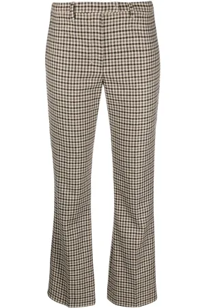 Max Mara Utsvängda rutiga byxor