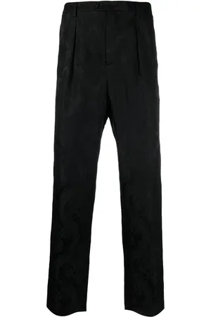 Saint Laurent Paisleymönstrad raka byxor i jacquard