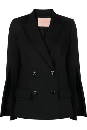 Twin-Set Dubbelknäppt blazer med slits i sidan