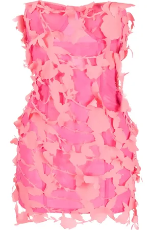 BLUMARINE Axelbandslös midiklänning med blomsterapplikation