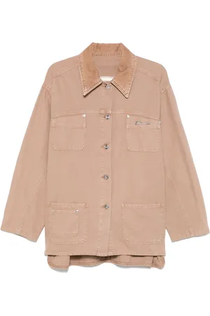 BLUMARINE Jacka med logotypbrosch