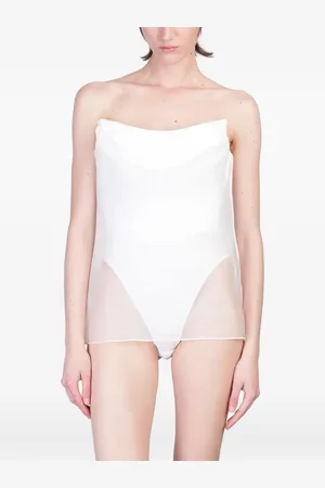 DEL CORE Draped bustier top