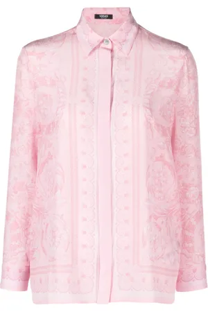 VERSACE Sidenskjorta med tryck
