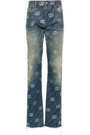 Gucci Interlocking G jeans med raka ben