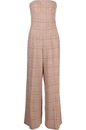 Twin-Set Rutig axelbandslös jumpsuit