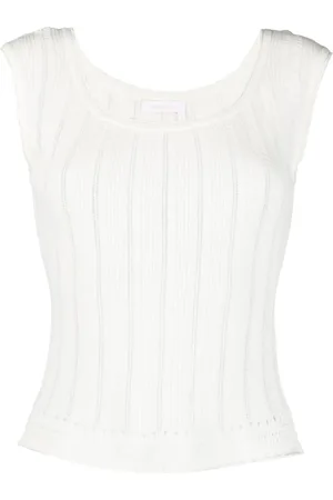 See by Chloé ärmlös pointellestickad topp