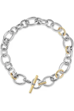 David Yurman DY Mercer diamanthalsband i 18K gult guld (25 mm)