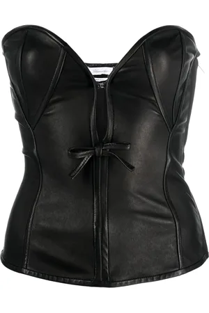 BLUMARINE Skinntopp med hjärtformad ringning