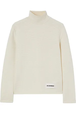Jil Sander Strukturerad topp med hög krage