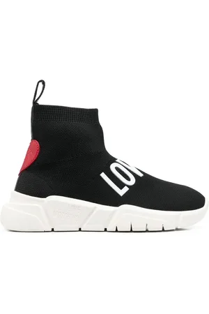 Moschino Höga sneakers med märke