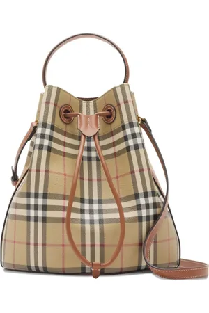 Burberry Liten rutig bucketbag