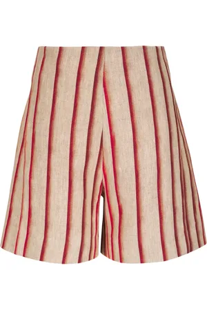 ODEEH Randiga shorts med hög midja