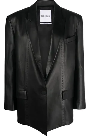The Attico Enkelknäppt skinnblazer
