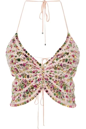 BLUMARINE Topp med halterneck