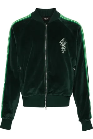 AMIRI Stack sammetsjacka med monogram
