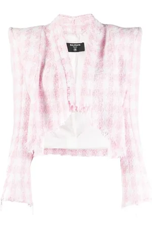 Balmain Hundtandsmönstrad tweedkavaj