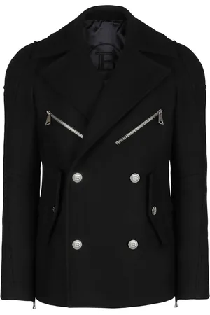 Balmain Dubbelknäppt rock med dragkedja