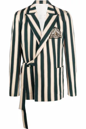 Balmain Randig omlottblazer