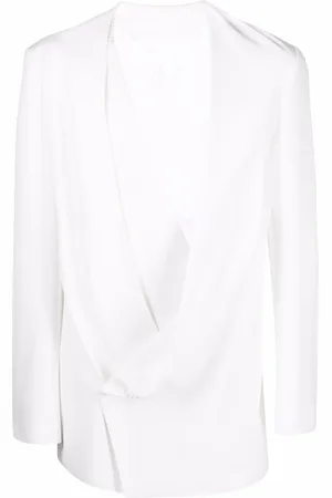 Balmain Draperad blazer med monogram