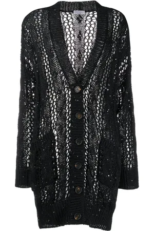 Brunello Cucinelli Ledig ribbstickad cardigan
