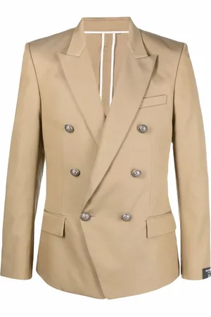 Balmain Dubbelknäppt blazer med spetsiga slag