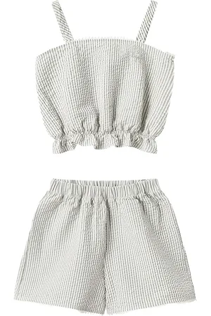 Il gufo Seersucker set med shorts
