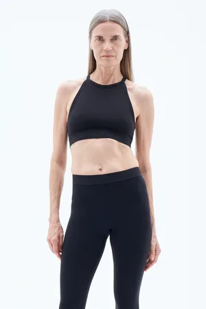 High Control Sports bra - Black/Liquid Metal