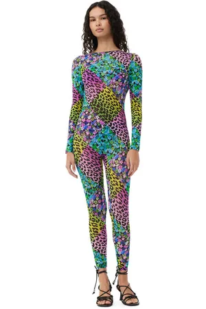Ganni Långärmad x Parade catsuit i silkeslen mesh