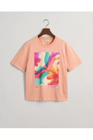 GANT Kvinna T-shirts - Dam Floral Graphic T-shirt (XXL)