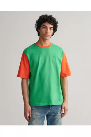 GANT Man T-shirts - Herr T-shirt med kontrasterande ärm (XL)