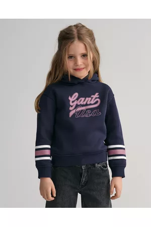 GANT Flicka Hoodies - Barn Girls USA cropped hoodie (92)
