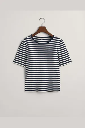 GANT Dam Randig ribbstickad T-shirt (XS)