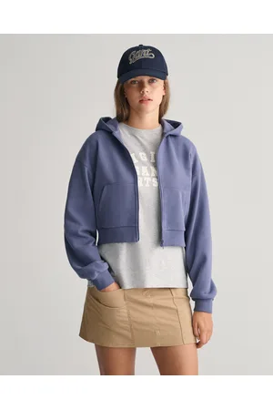 GANT Teens Teen Girls Script Graphic cropped zip hoodie (134/140)