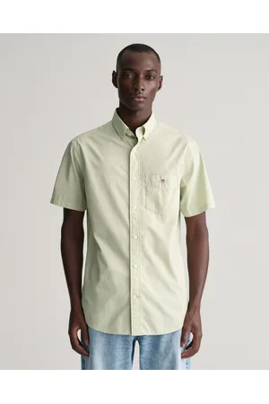 GANT Herr Regular fit kortärmad poplinskjorta (S)