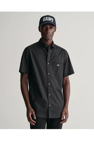 GANT Herr Regular fit kortärmad poplinskjorta (S)