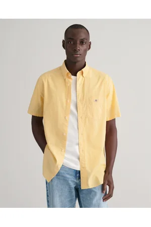 GANT Herr Regular fit kortärmad poplinskjorta (S)