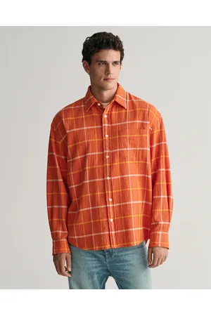 GANT Herr Oversized rutig skjorta med struktur (S)