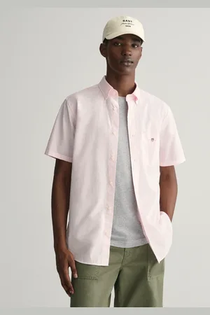 GANT Herr Regular fit kortärmad poplinskjorta (S)