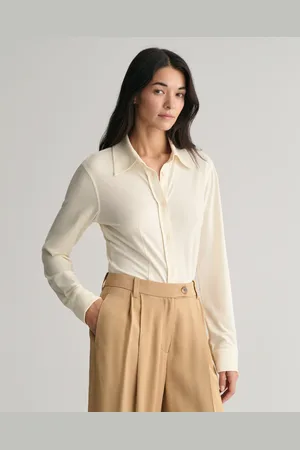 GANT Dam Slim fit skjorta i jersey (XL)