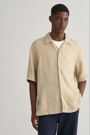 GANT Herr Relaxed fit kortärmad linneskjorta (M)