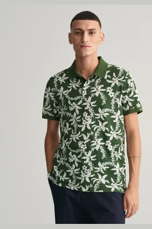 GANT Herr Palm Lei Print pikétröja (S)