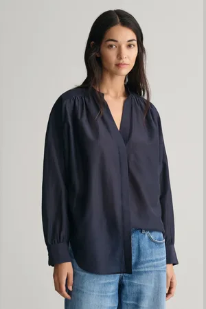 GANT Dam Blus i bomull och silke (34)