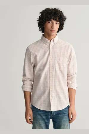GANT Herr Regular fit Archive rutig oxfordskjorta (M)